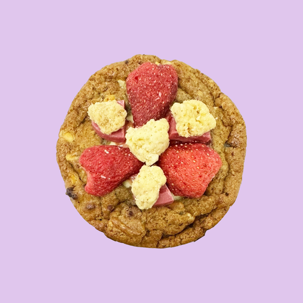 Chewy Cookie - Strawberry Cheese with Crumbs & Valrhona Berry Chocolate