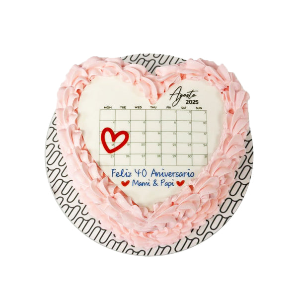 Calendar Cream Cake with Edible Printing