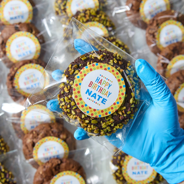 Chewy Cookies with Customized Sticker