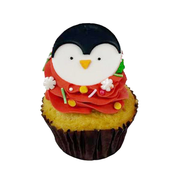 Christmas Cupcake - Baby Penguin