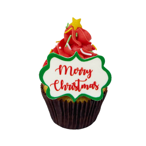 Christmas Cupcake - Red Christmas Tree