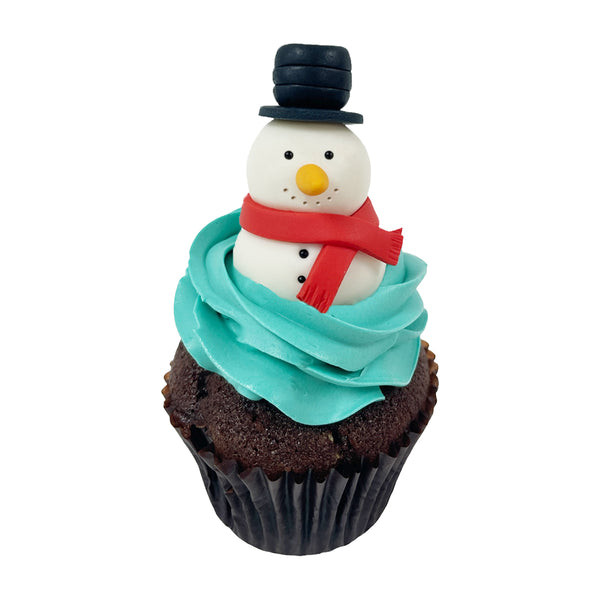 Christmas Cupcake - Snowman