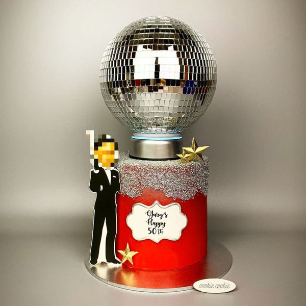 Disco Ball Cake - One Birthday Star