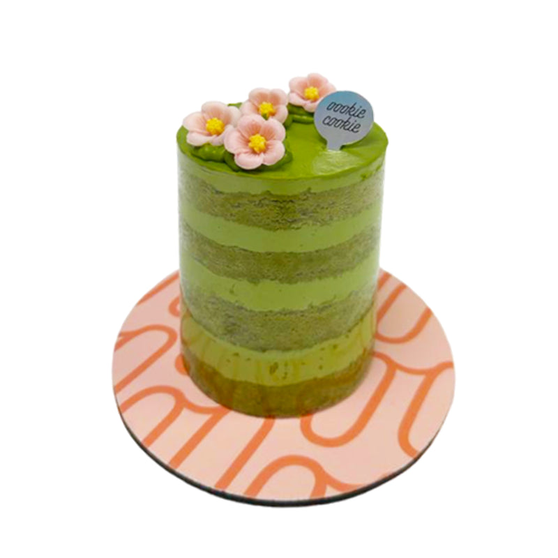 Matcha Cream Sakura Cake