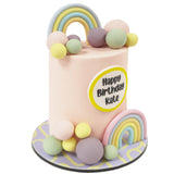 Pastel Rainbow Fondant Cake