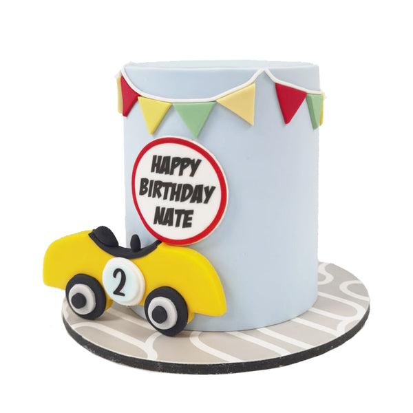 Yellow Car Fondant Cake