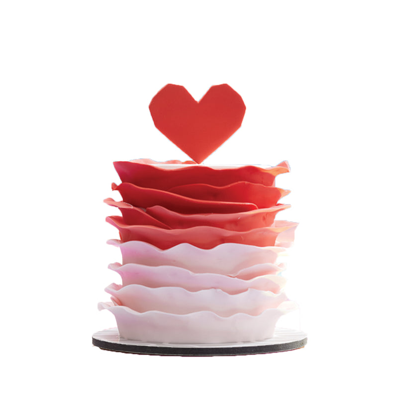 Ruffle Cake with Heart