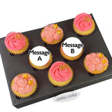 Mini Cupcakes Set - Pink with Golden Sprinkles - Oookie Cookie