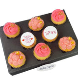 Mini Cupcakes Set - Pink with Golden Sprinkles - Oookie Cookie