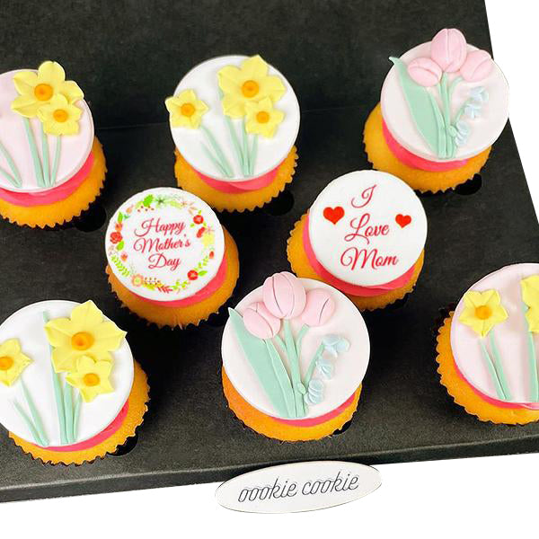 Mini Cupcakes Set - Flowers - Oookie Cookie