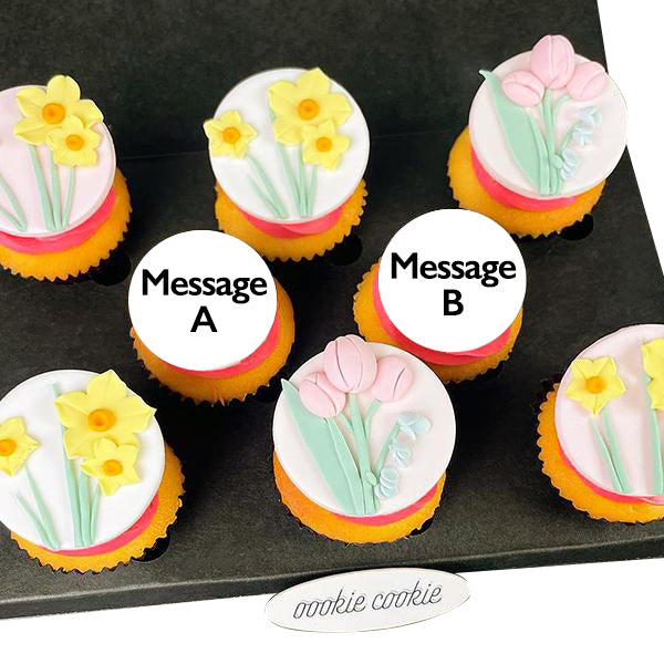 Mini Cupcakes Set - Flowers - Oookie Cookie