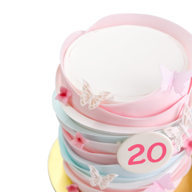 Butterfly Ruffle Cake