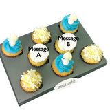 Mini Cupcakes Set - Blue and Light Yellow - Oookie Cookie