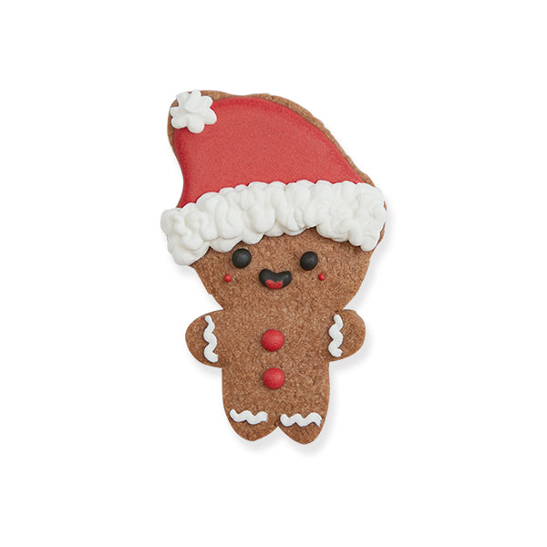 Gingerbread Baby with Christmas Hat Cookie