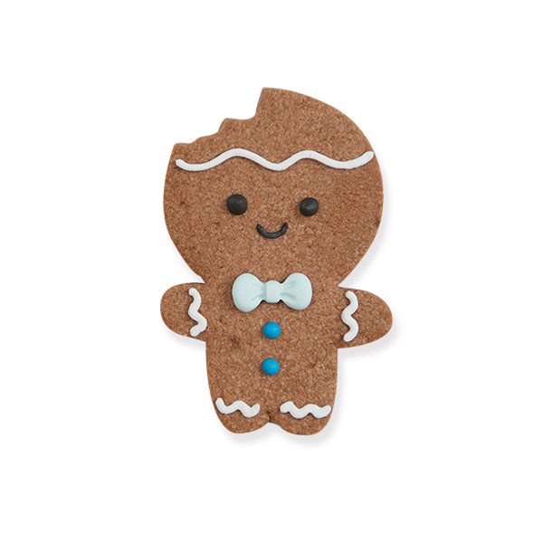 Gingerbread Baby with Blue Tux Cookie