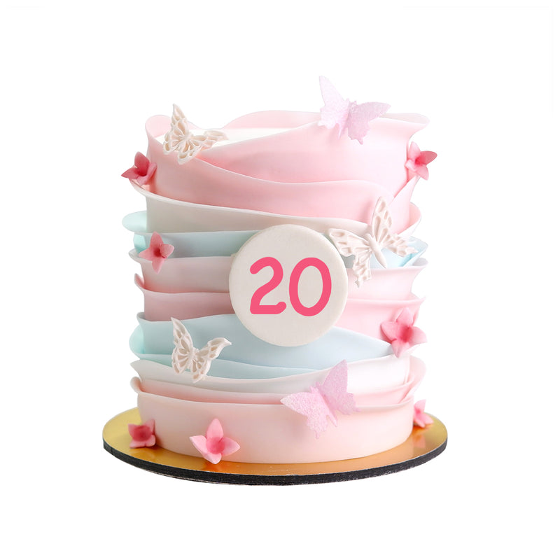 ruffle butterfly cake 