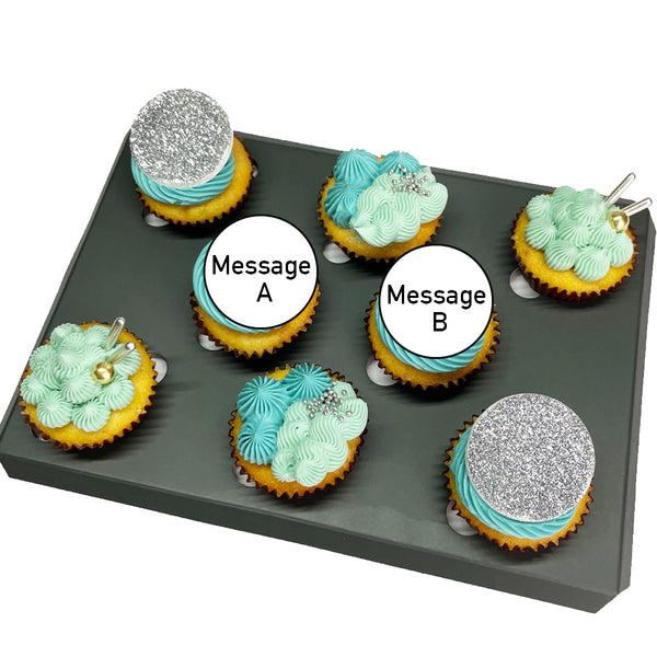 Turquoise Mini Cupcakes